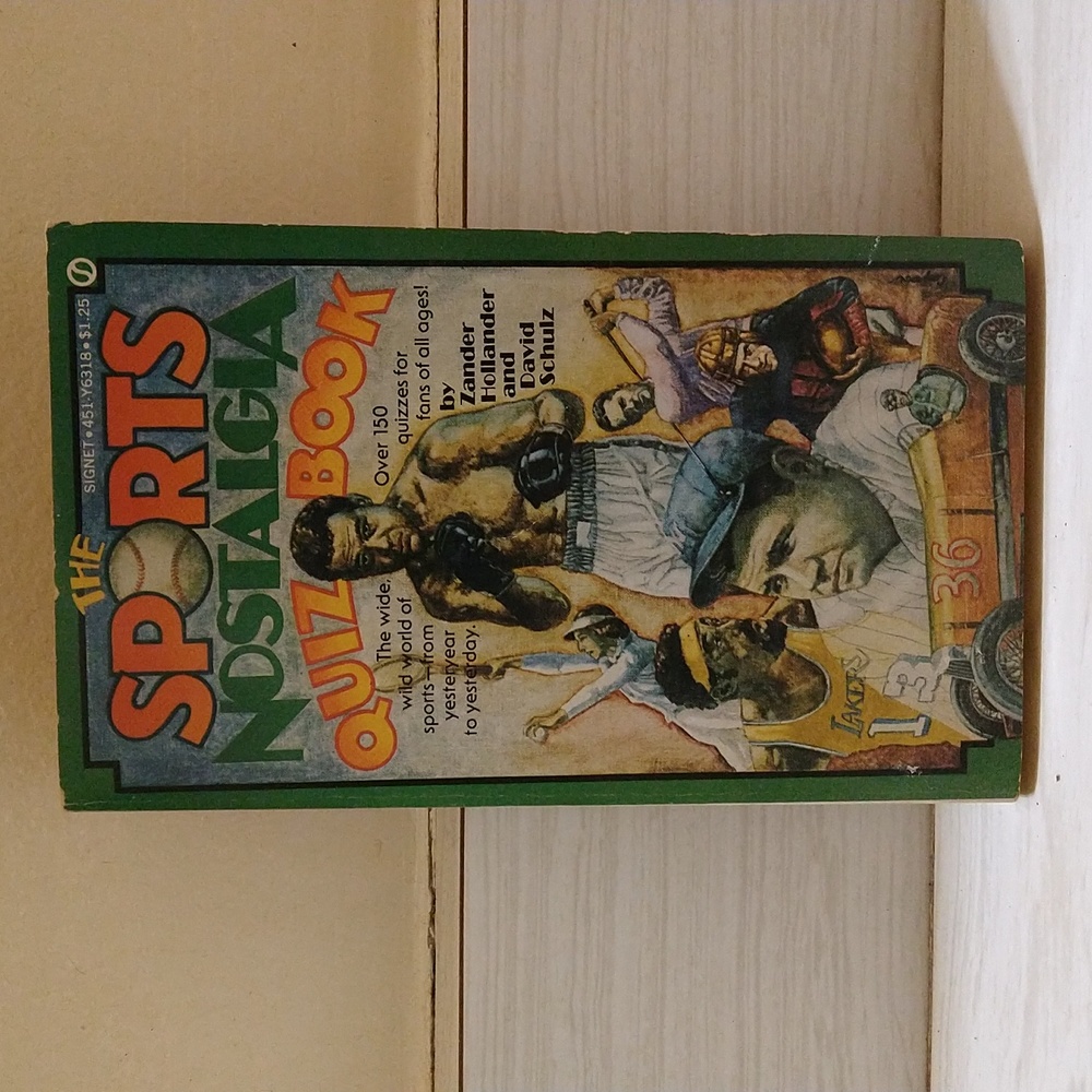 Vintage 1975 First Printing The Sports Nostalgia Quiz Book